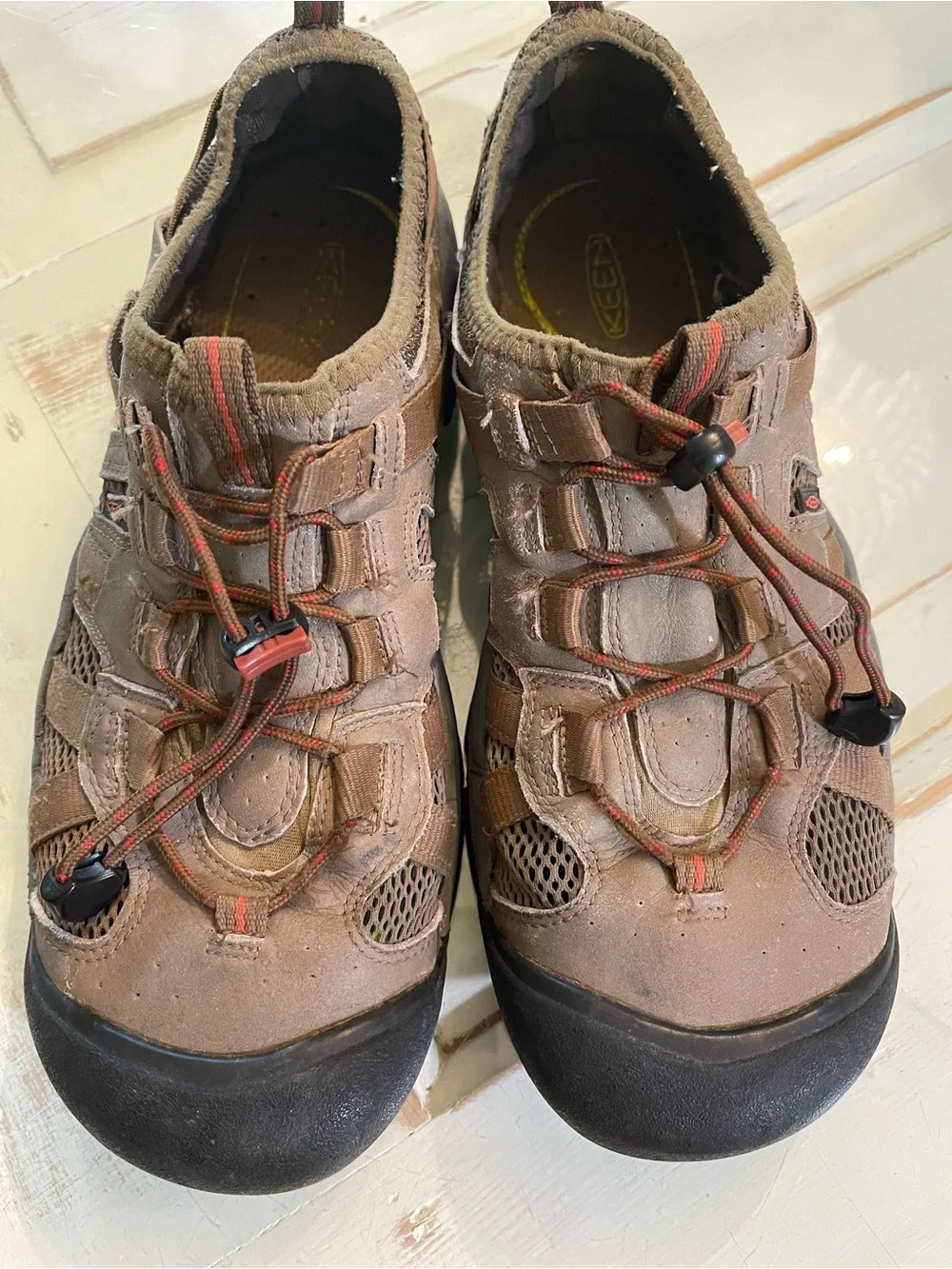 Keen Men's Tan Brown Outdoor Sandals with Bungee Lacing